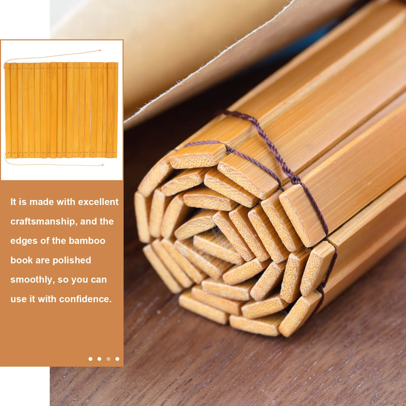 Blank Bamboo Book Unfinished Bamboo Slips DIY Sheet Handmade Accessory Craft Material Home Decor Photography Prop Handicraft