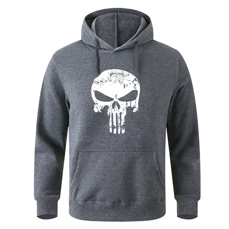 Punishers Printed Fleece Pullover Hoodies Men/Women Casual Hooded Streetwear Sweatshirts Male Skull Harajuku High quality tops