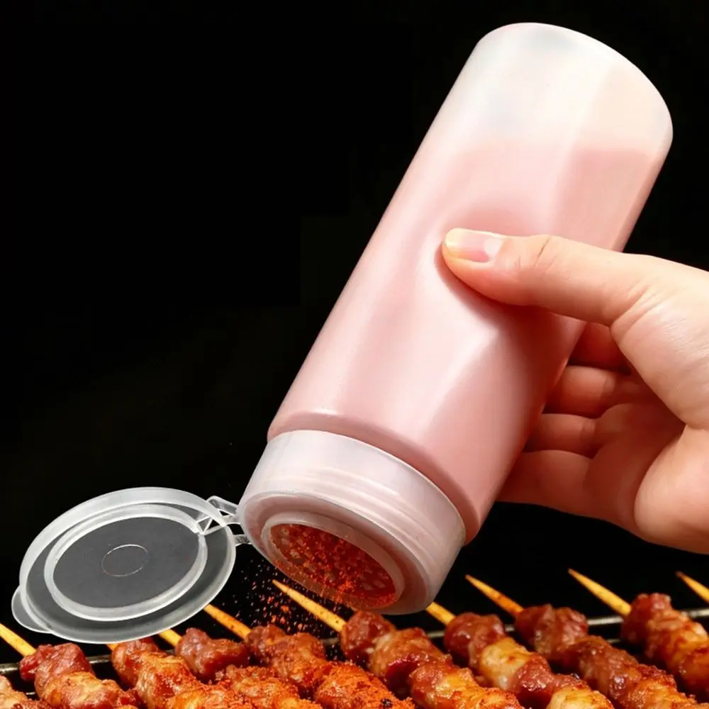 New Reusable Seasoning Shaker Bottle Translucent Flip Lid Seasoning Container Fine Hole Design Spice Powder Dispenser