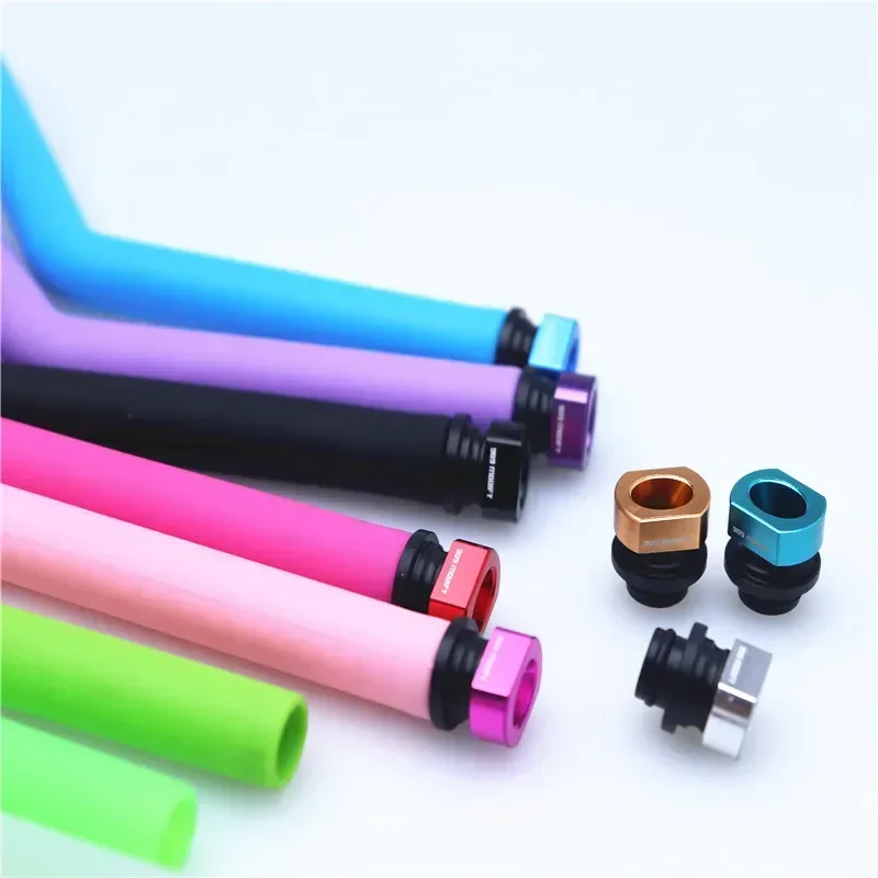 طرف تقطير من الألومنيوم بوم ، بيضوي ، رأس بالتنقيط ، مفصل قش متعدد الألوان ، #6