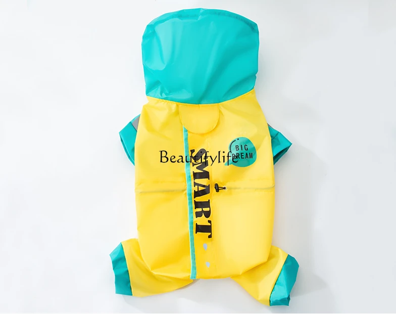 Dog Raincoat Four-Legged Waterproof Small and Medium-Sized Dogs Pet Poncho