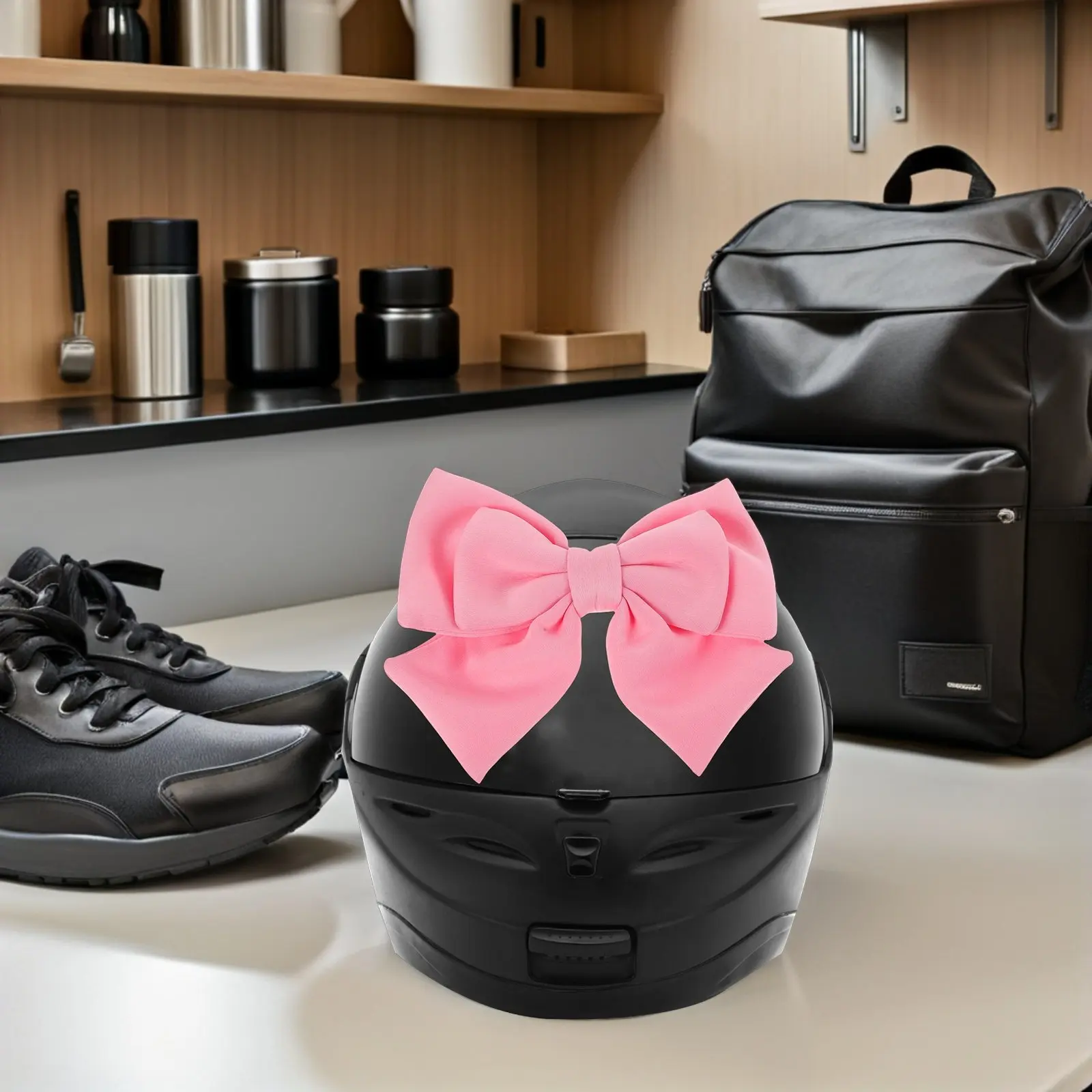 

Большой декоративный съемный тканевый бант для мотоциклетного шлема, велосипеда, автомобиля, стильный аксессуар для женщин