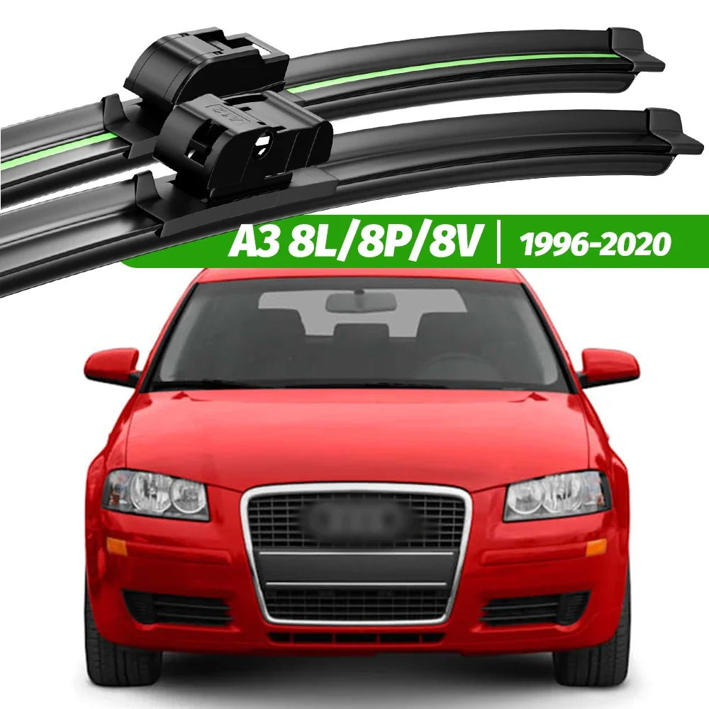 

For Audi A3 8L 8P 8V 1996-2020 2x Front Windshield Wiper Blades 1998 2000 2007 2008 2011 2014 2019 Windscreen Window Accessories