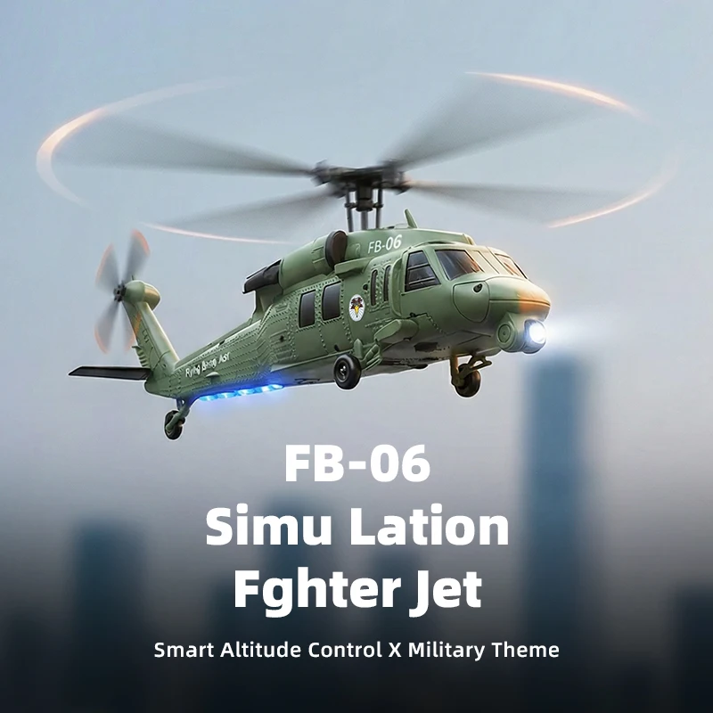 

Flying Beast FB-05 Bell 206 Remote Control Simulation Helicopter Optical Flow Positioning 6CH Single-Propeller Model RC Aircraft