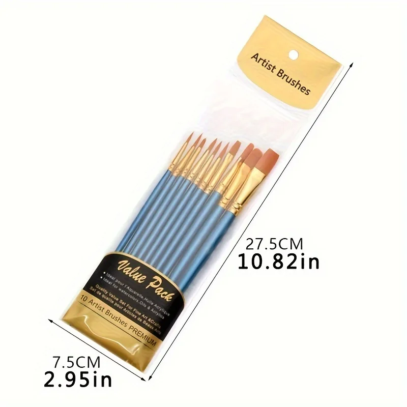 Set di pennelli, pennello acrilico ad acquerello per pittura a olio, pennello per artisti su tela di roccia per il viso umano, pittura per adulti