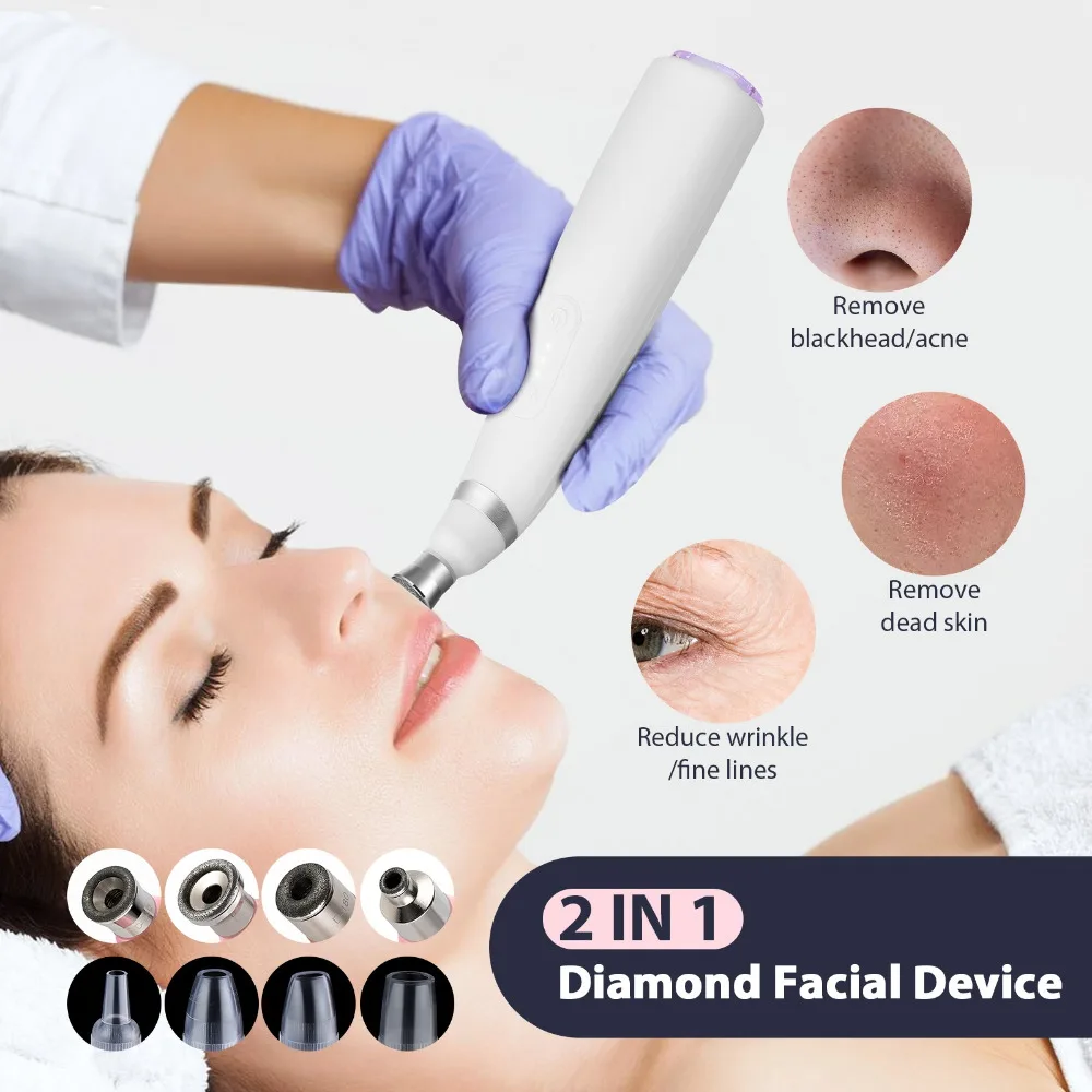 Portable Diamond Microdermabrasion Machine For Facial Peeling Skin Care Blackhead Removel Acne Clearning Skin Rejuvenation SPA