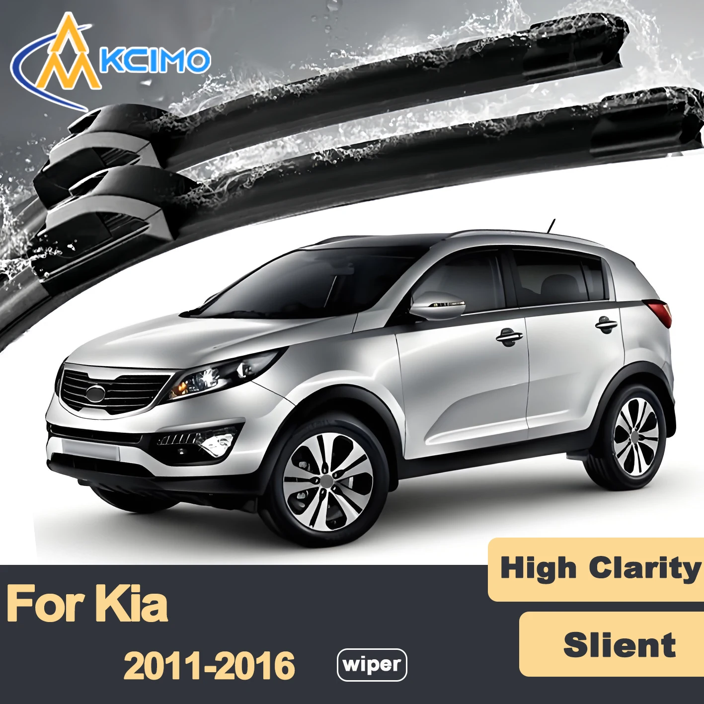 

Premium Rubber Durable Silent Windshield Wiper Blades 2pcs for Kia Sportage SL 2011-2016 Front Wiper Blades Set