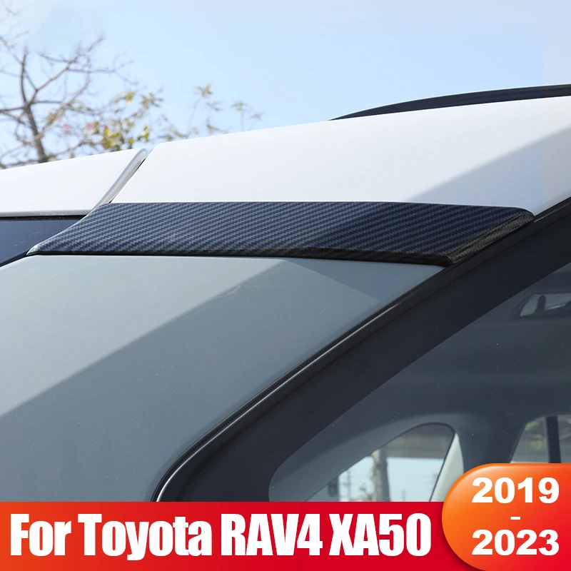 

For Toyota RAV4 XA50 2019 2020 2021 2022 2023 RAV 4 Hybrid Car Rear Window C Pillar Trim Cover Exterior Accessories