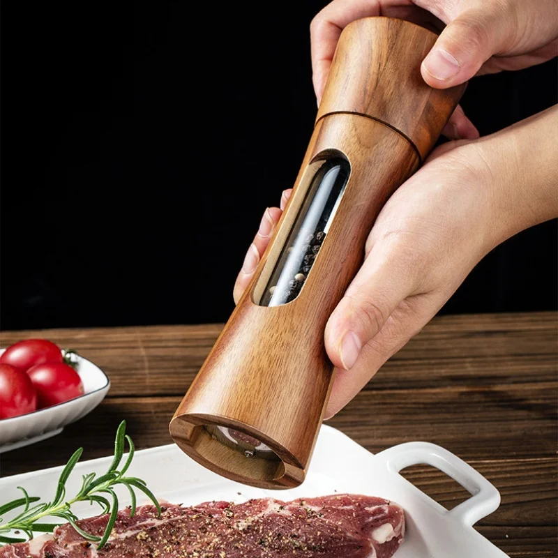 

Wooden Pepper Grinder Ceramic Core Manual Sea Salt Sichuan Pepper Spice Grinding Tools Seasoning Bottle Home Kitchen Gadgets