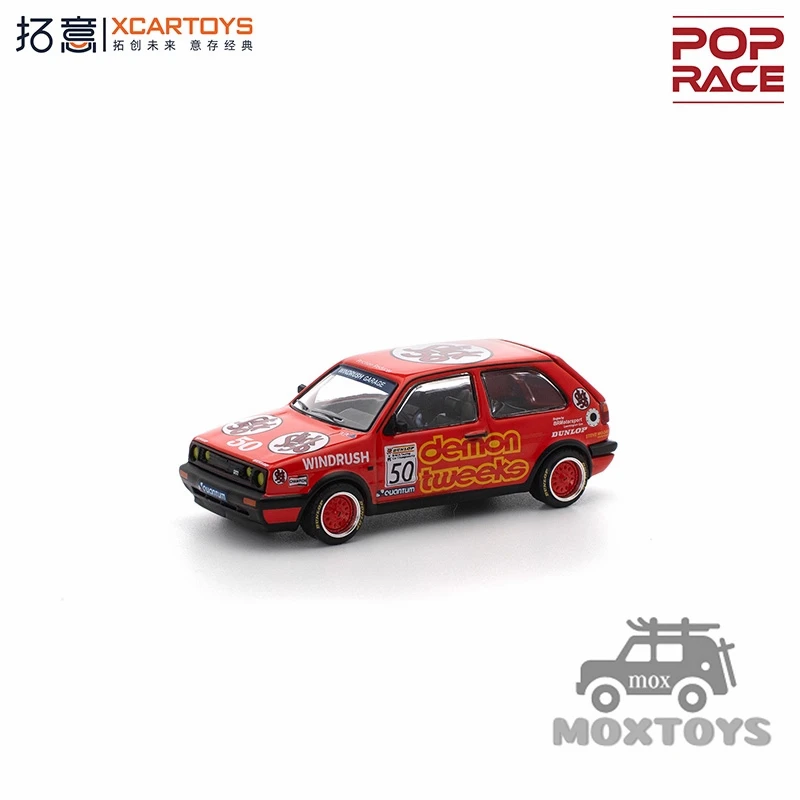 XCartoys Poprace 1:64 GTI Mk2 BTCC 1988 Rotes Druckguss-Modellauto