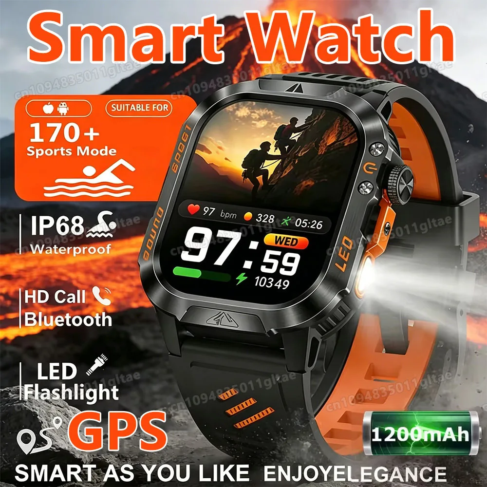 2026 New Military Grade Smart Watch Men 1.96