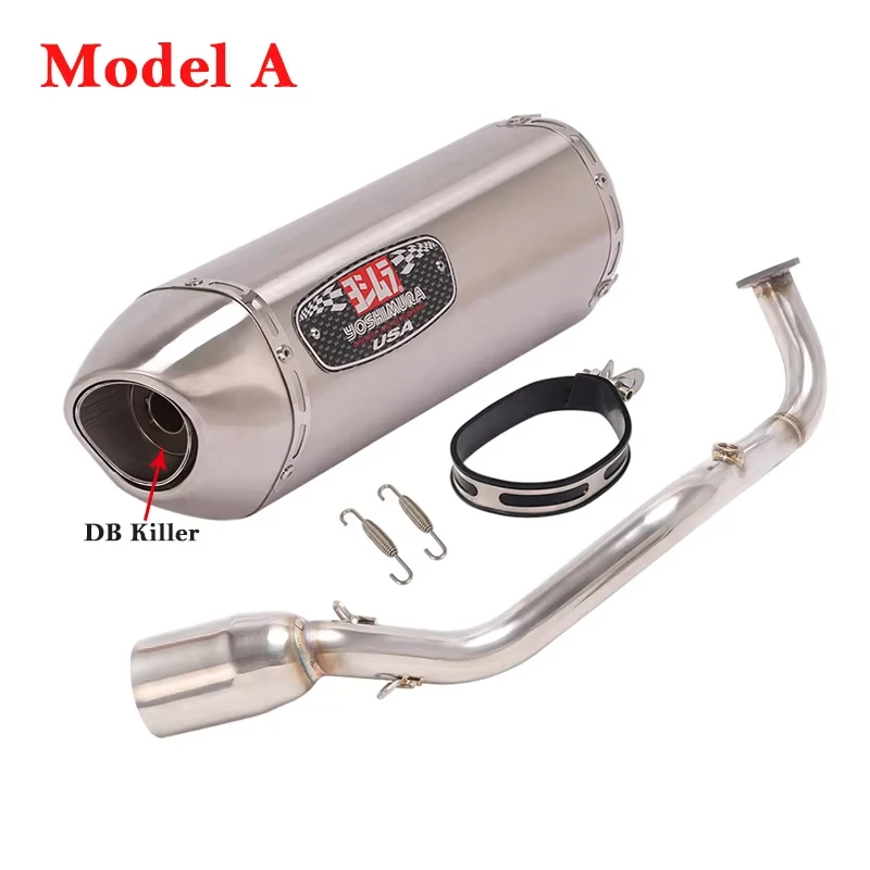 Full Systems Motorcycle Yoshimura Exhaust For Yamaha Nmax 155 125 2021 NMAX155 NMAX125 Slip On Escape Fornt Link Pipe Muffler