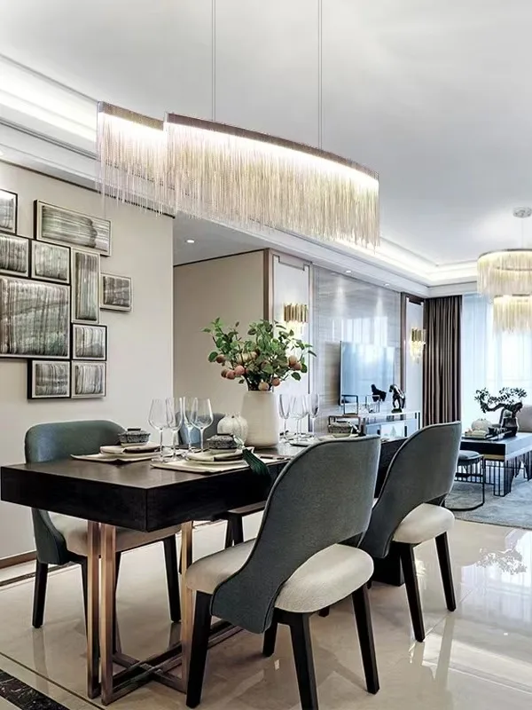 Light Luxury Tassel Led Pendant Light For Home Decoration, Main And Guest Rooms Bedrooms Restaurants Villas Lighting Fixtures