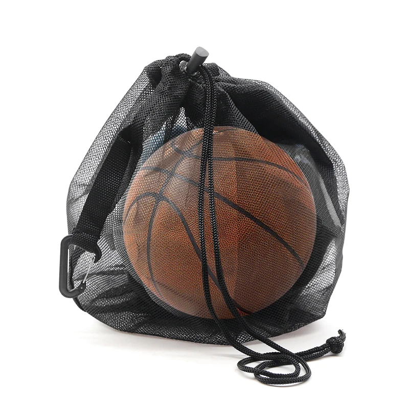 Single Ball Bag With Hook Mesh Bag For Transporting Single Volleyball Basketball Football Volleyball Bag Mesh Handbag Ball Bag