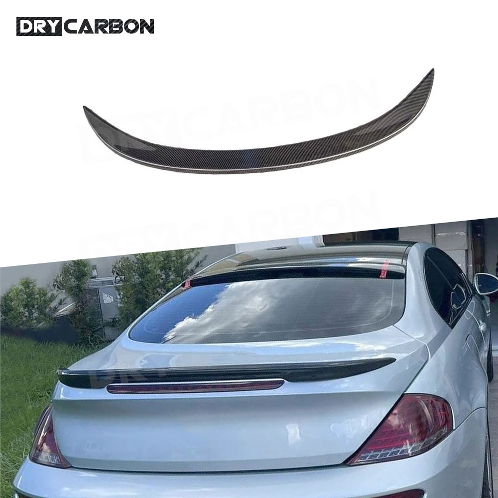 

For E63 Spoiler 2006-2010 for BMW 6 Series E64 M6 Rear Trunk Spoiler Carbon Fiber Car Rear Boot Duck Spoiler Wing Body Kits FRP