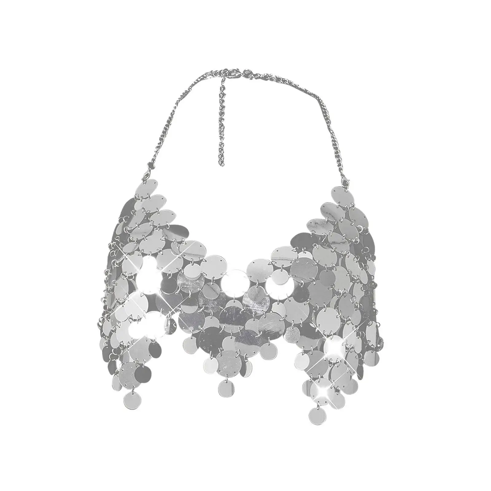 Camiseta sin mangas con lentejuelas, sin mangas, sin espalda, con purpurina, para traje de playa de verano