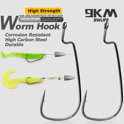 Ewg kancalar 50 adet bas balıkçılık Texas Rig Hooks geniş boşluk ofset solucan balıkçılık kanca tuzlu su balıkçılık ofset kanca tatlısu 10 ~ 8/0 #