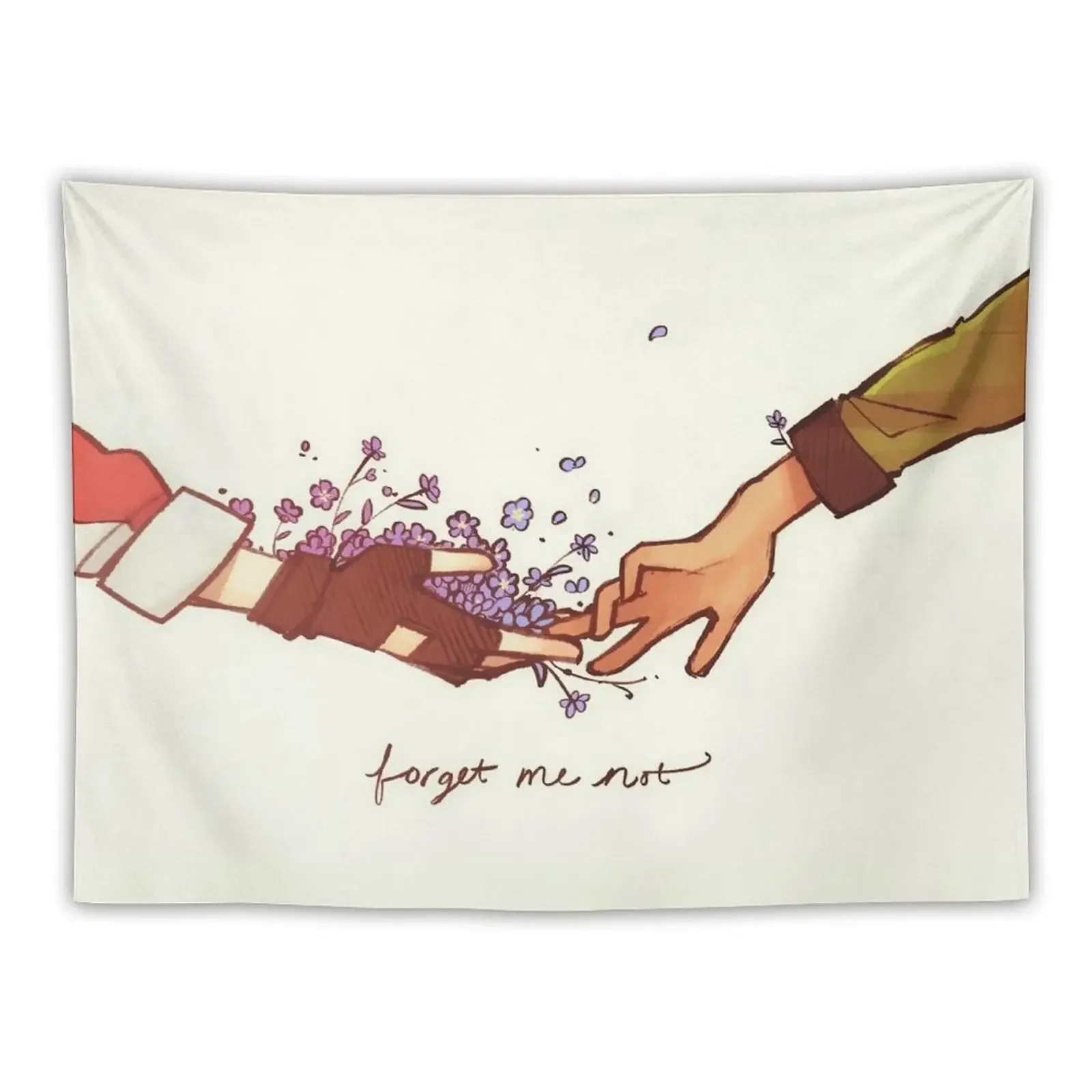 Forget Me Not Tapestry Wall Deco Room Decoration Accessories Tapestry