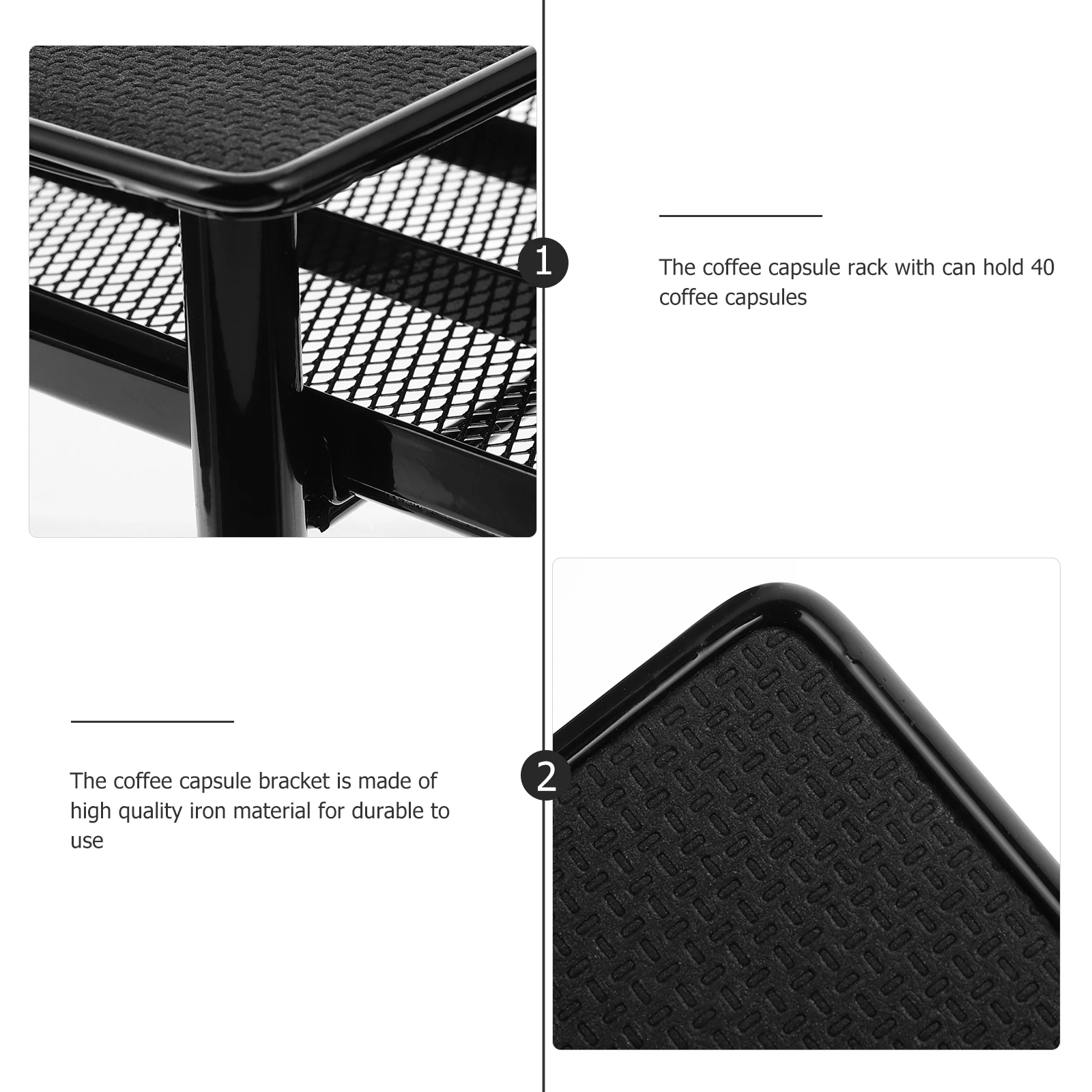 

Coffee Capsule Storage Box Drawer-Type 40 Capacity Iron Portable Lightweight Fashionable Kitchen Decor