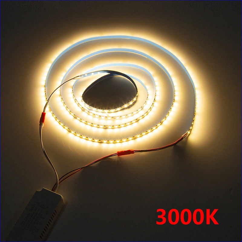 3 Meter 2835-180d-7Mm-5b9c × 2 Dubbele Kleuren Led Strip Voor Het Repareren Van Kroonluchters, 18W 3000K + 18W 6500K Led Lint.