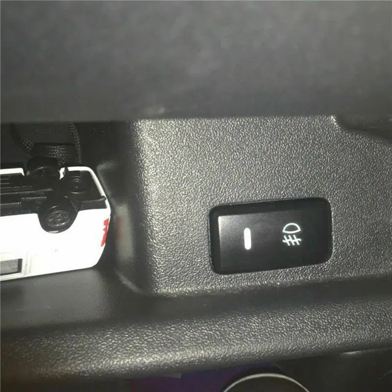 A03E-10X 4-Pole 12V Push Button Switch With LED Background Indicator Lights For Fog Lights DRL LED Light Bar(33X22mm)