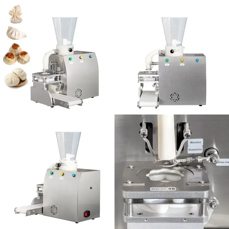Automatic Dumpling Machine for Samosa Empanada Momo Gyoza Wonton Ravioli Pierogi Pelmeni Making Frozen Food Production Line