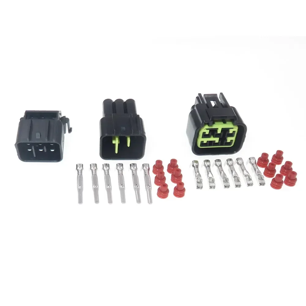 6 Hole FW-C-6M-B FW-C-6F-B Car Waterproof Window Lifter Cable Socket High-voltage Ignition Coil Plug For Ford Mondeo