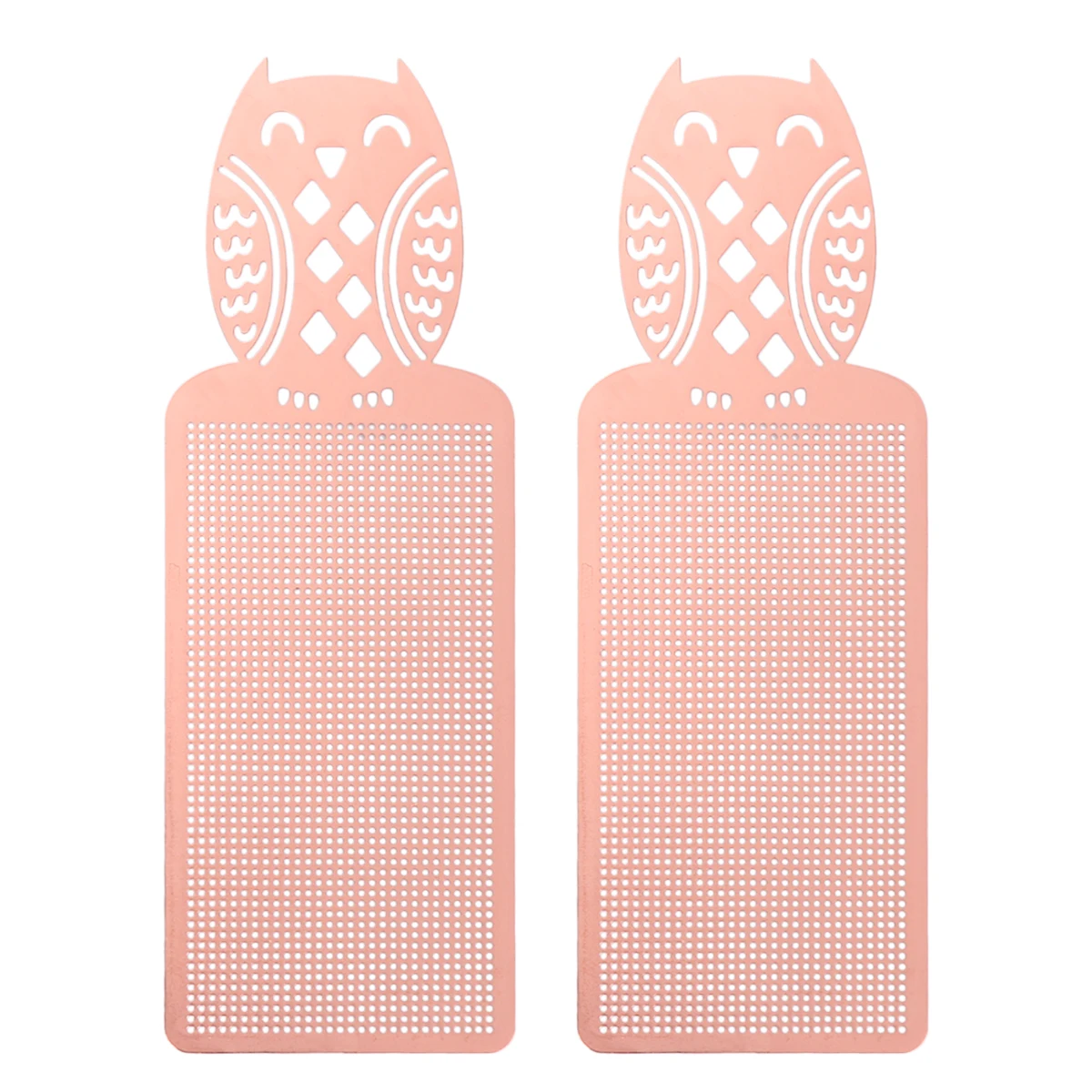 

2 PCS Metal Bookmark Bookmarks DIY Owl Hollow Out Cross Stitch Creative Markers