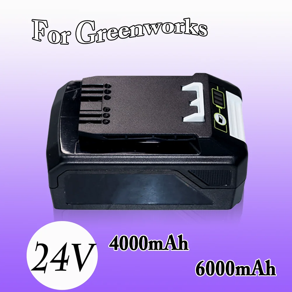 24V 4.0/6.0Ah Lithium-ion Replacement Battery G24B2 for Greenworks ALL devices of 24V tools 29842 29852 BAG708 29322 21342