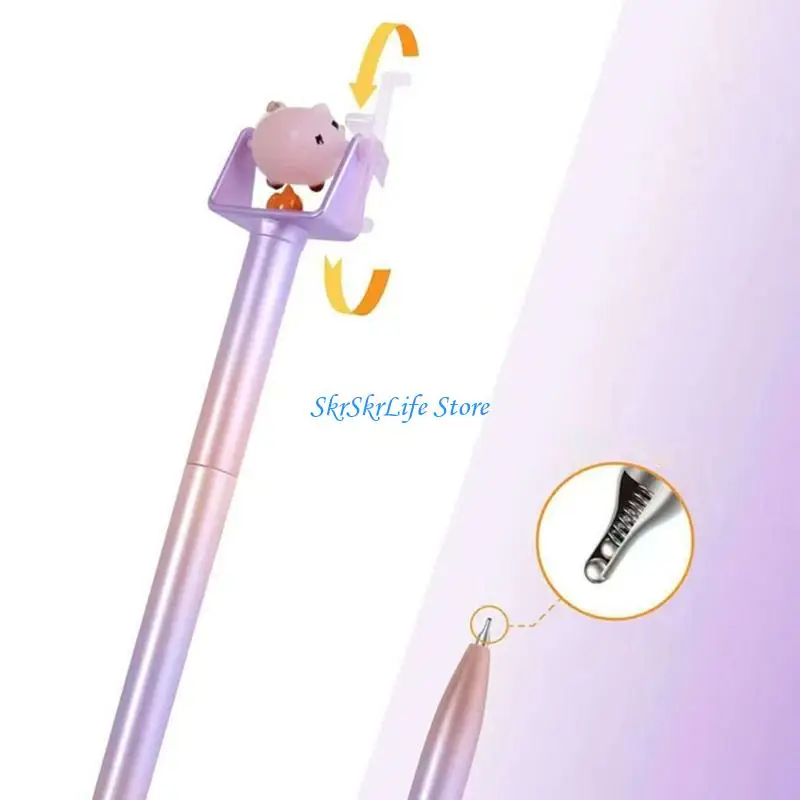 E65E Creative Color Changing BBQ Gel Pen 0.5mm Metal Tip Twist Action Plastic Gel Pen For Writing Drawing And Note Taking