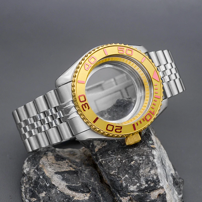 منتج مخصص ووتش حالة ومجموعة سوار صالح NH35 NH36 7S 4R حركة الياقوت الزجاج SKX007 SKX009 SRPD ساعة #1