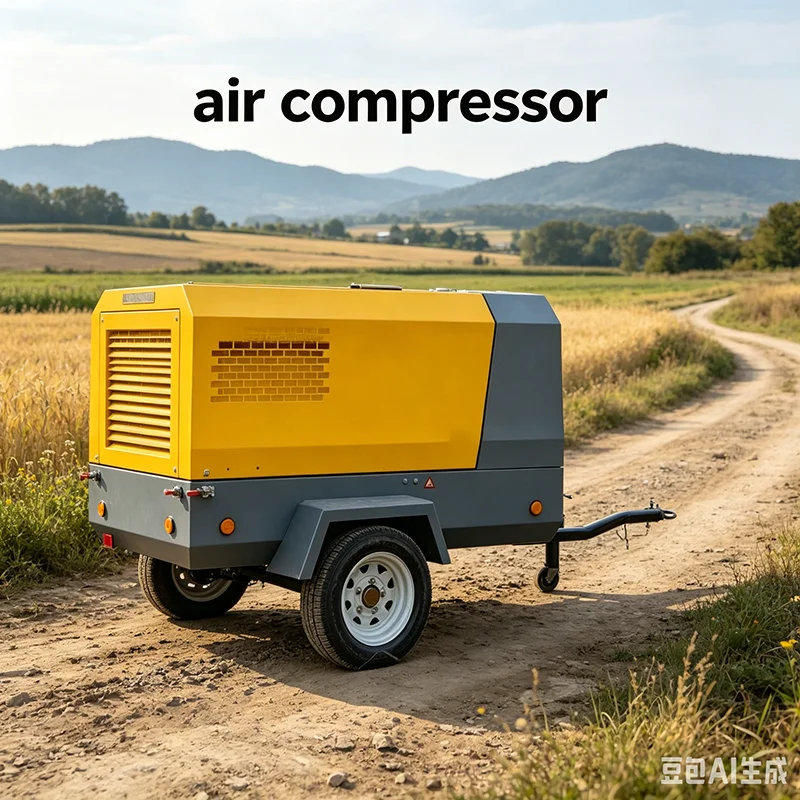 Best Selling Convenient Safe 250cfm diesel Power Towable Portable Two Wheels Compressors Screw air with Durable air System