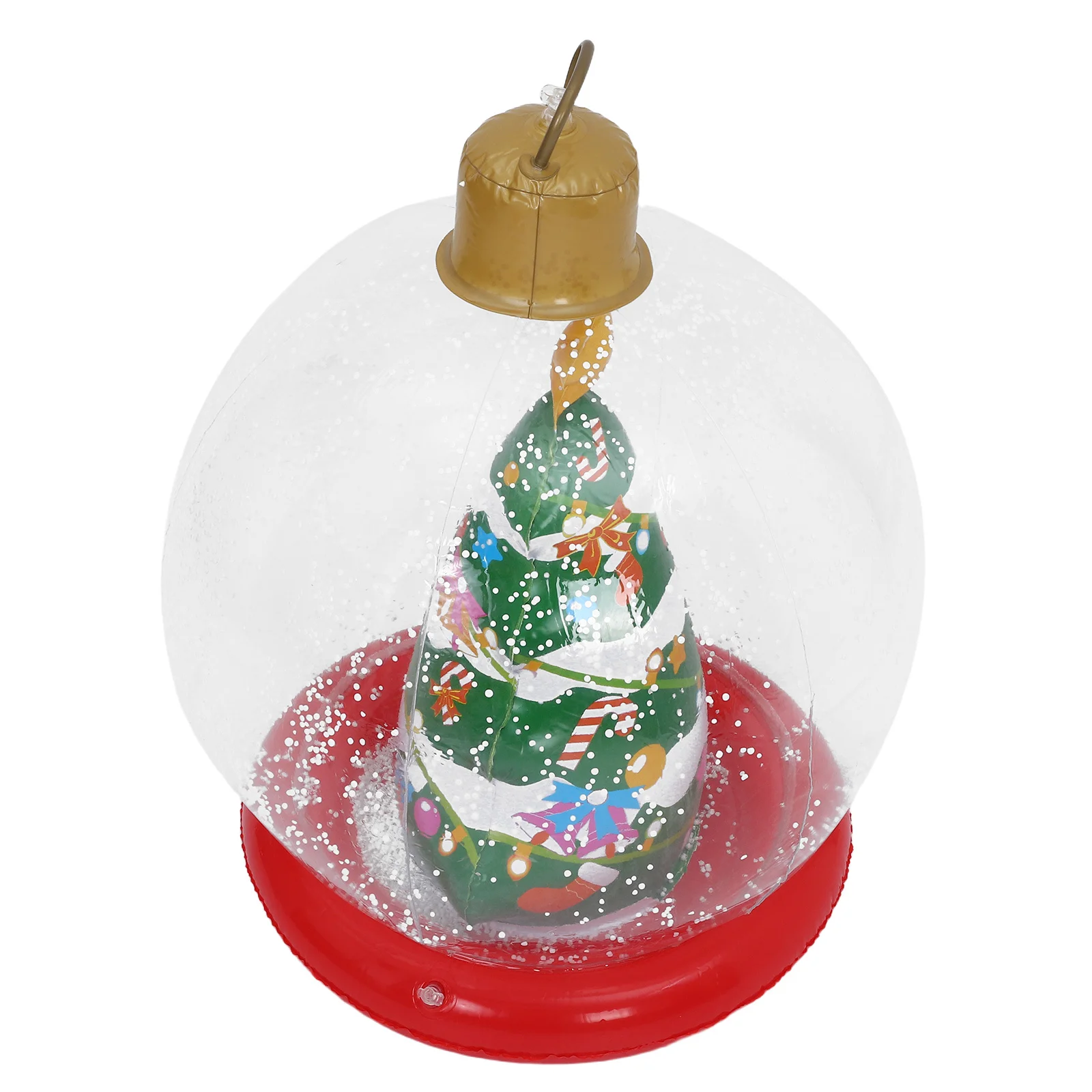 

23.6 Light Up Inflatable Christmas Ball Giant Outdoor Blow Up Bauble Stable Base Holiday Garden Decoration PVC Outdoor Xmas