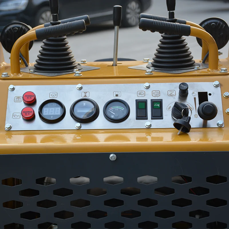 Customized Walk Behind Skid Loader High-Precision Mini Skid Steer Loader Strong Engine 420kg Auto Leveling Track Small Loaders