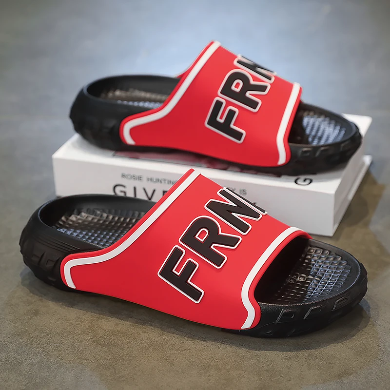 

Soft and comfortable bathroom shoes with anti-slip and wear-resistant rubber soles, simple and versatile men's slippersHC-7762