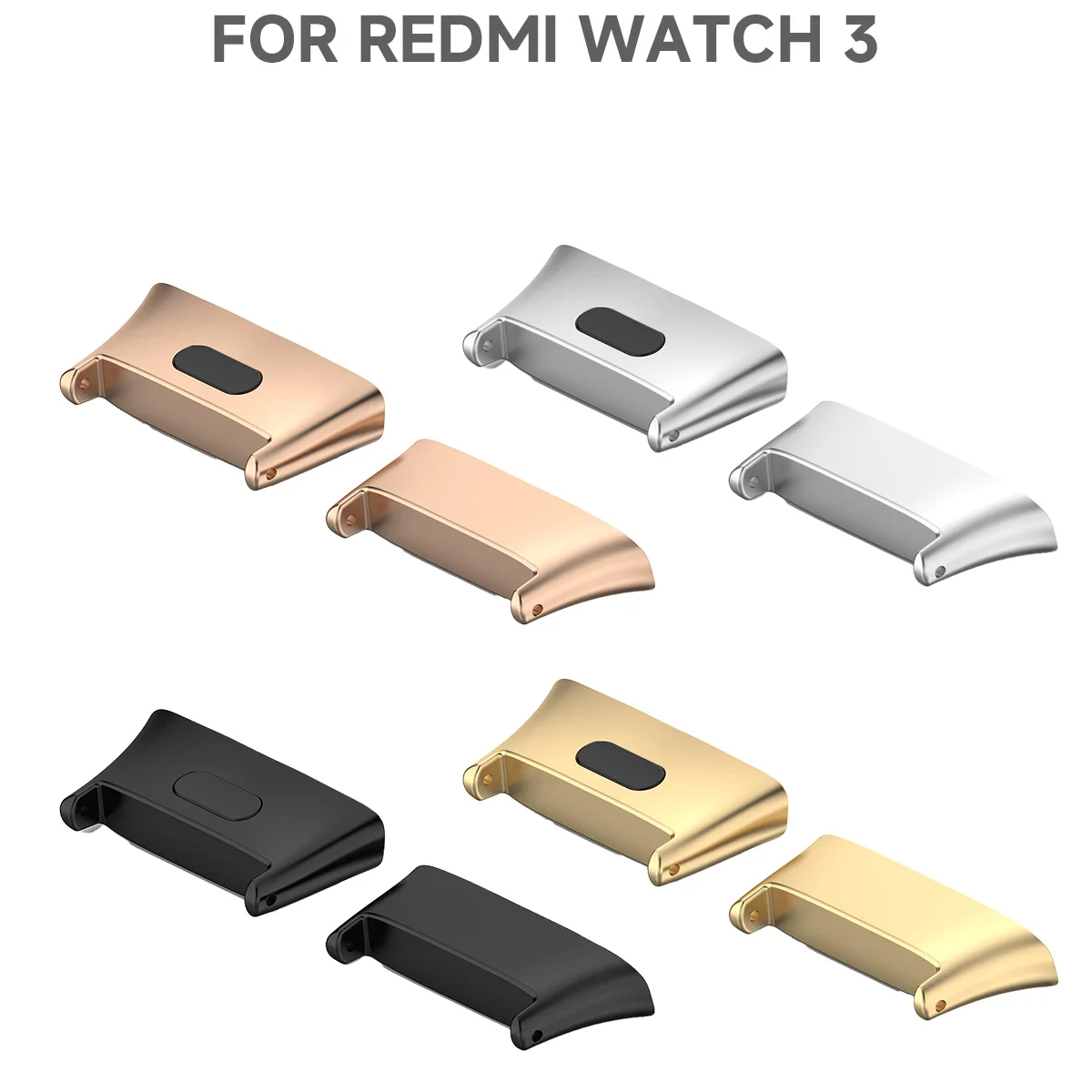 2Pcs 20mm Wrist WatchBand Strap Adapter For Redmi Watch 3 Smartwatch Wristband Metal Connector