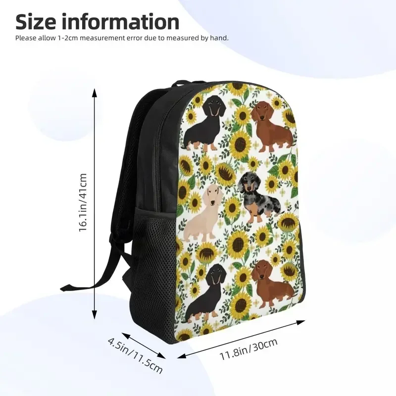 Badger Sausage Dog Laptop Backpack Men Women Casual Bookbag For College School Students Dachshund Puppy Bag MN1