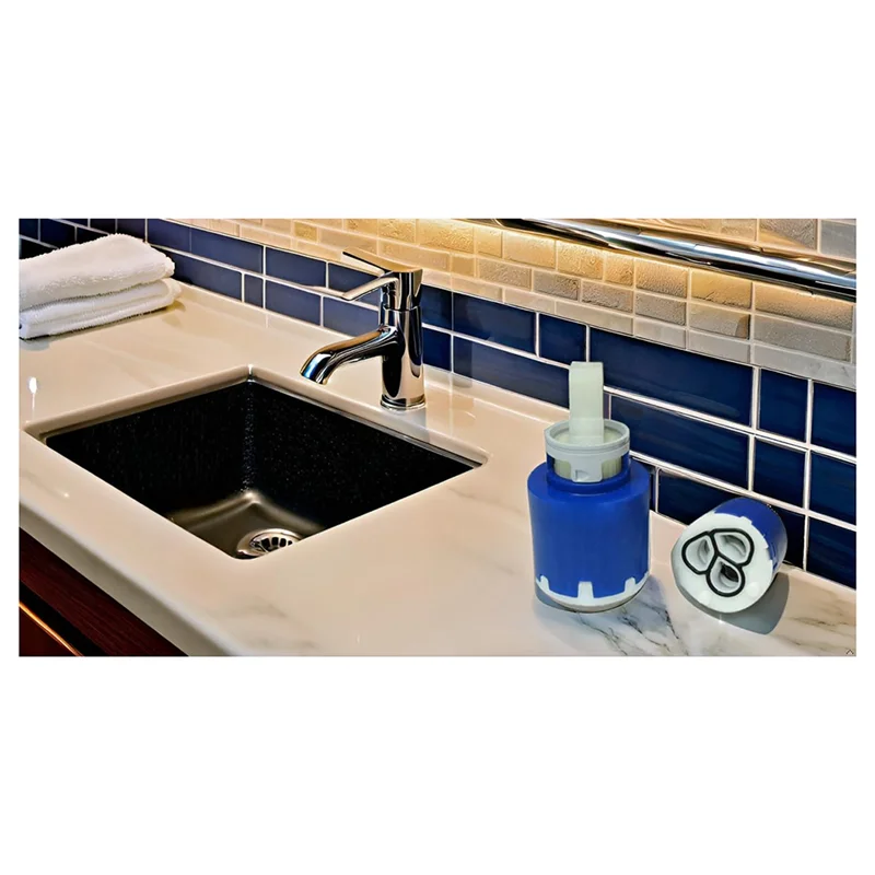 

M12K-NKJ35A Replacement Faucet Cartridge(35Mm), W/Right Rotation For Single Lever Faucet Repair Compatible