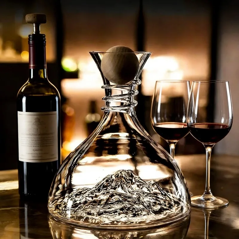 

1600ml High end crystal iceberg red wine decanter, fast wine sorting bar, household utensils