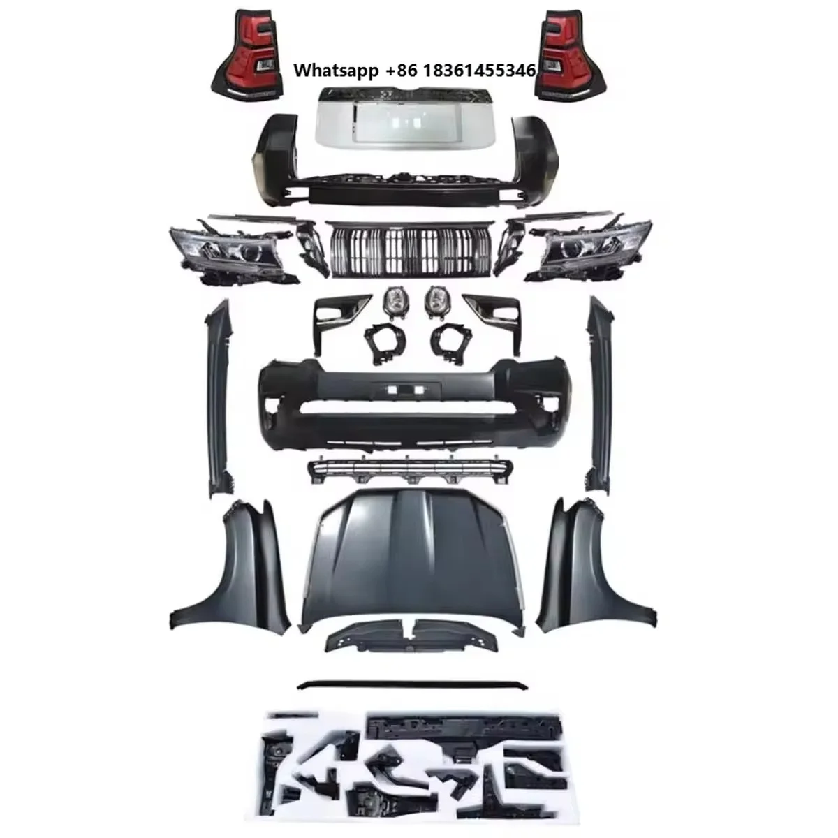 

For FJ150 FJ 150 2010-2017 for Prado Upgrade Facelift to 2018 Bodykit Set for Land Cruiser Prado Facelift Body Kit