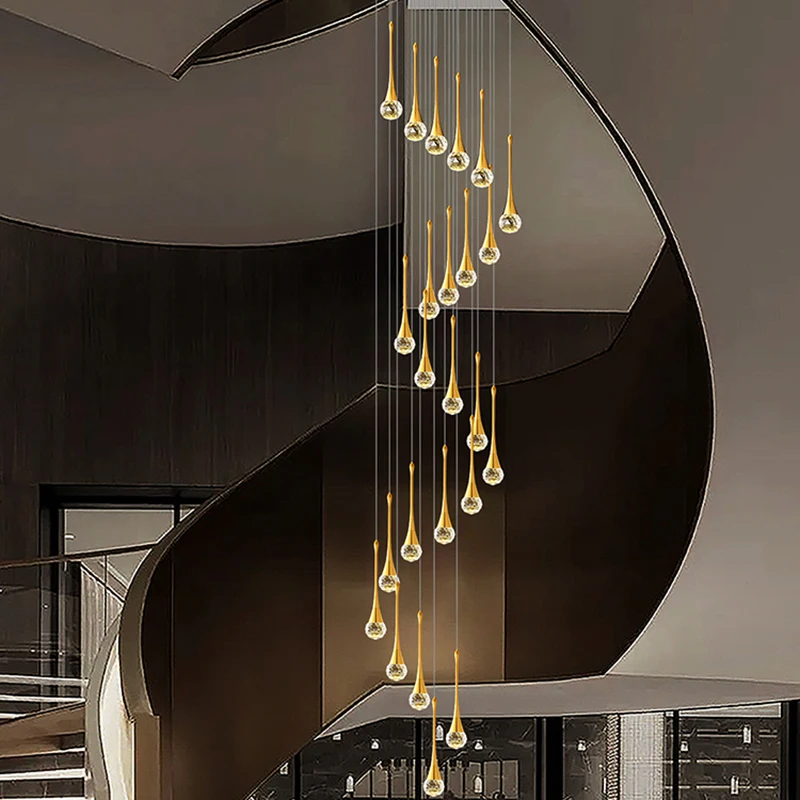 Modern Stair chandelier Pendant lights indoor lighting Ceiling lamp hanging light led Chandeliers for living room indoor lightin