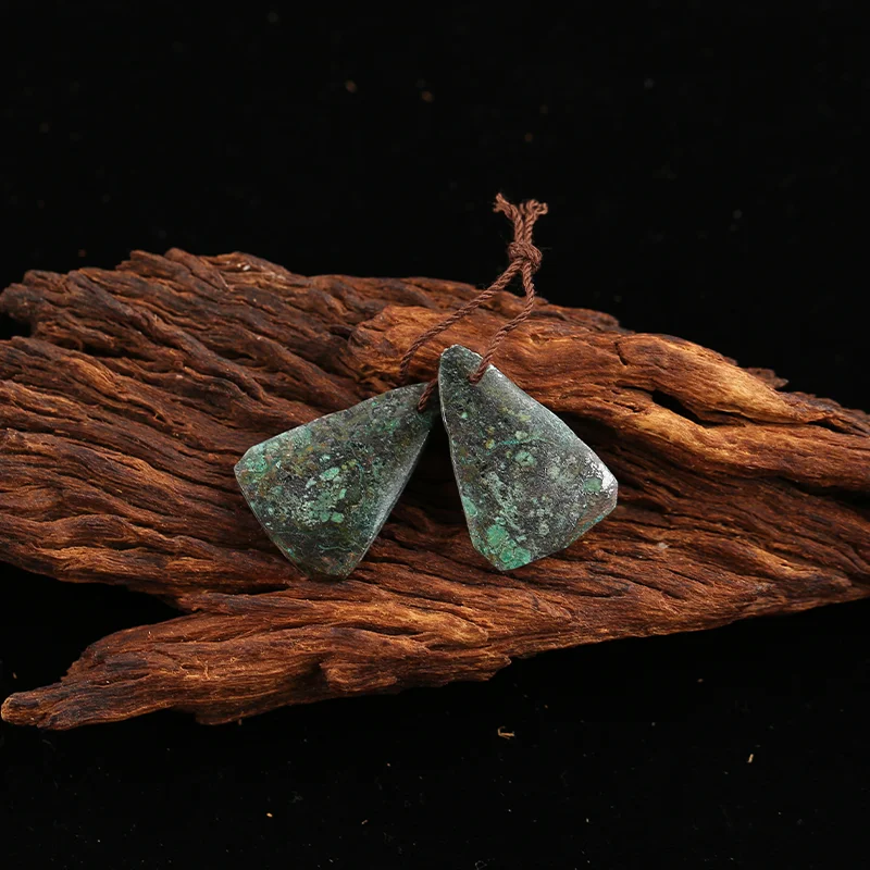 B&F African Turquoise  Earring Beads for Jewelry Making, Handmade Natural stones beads, Stones for jewelry Making Supplies