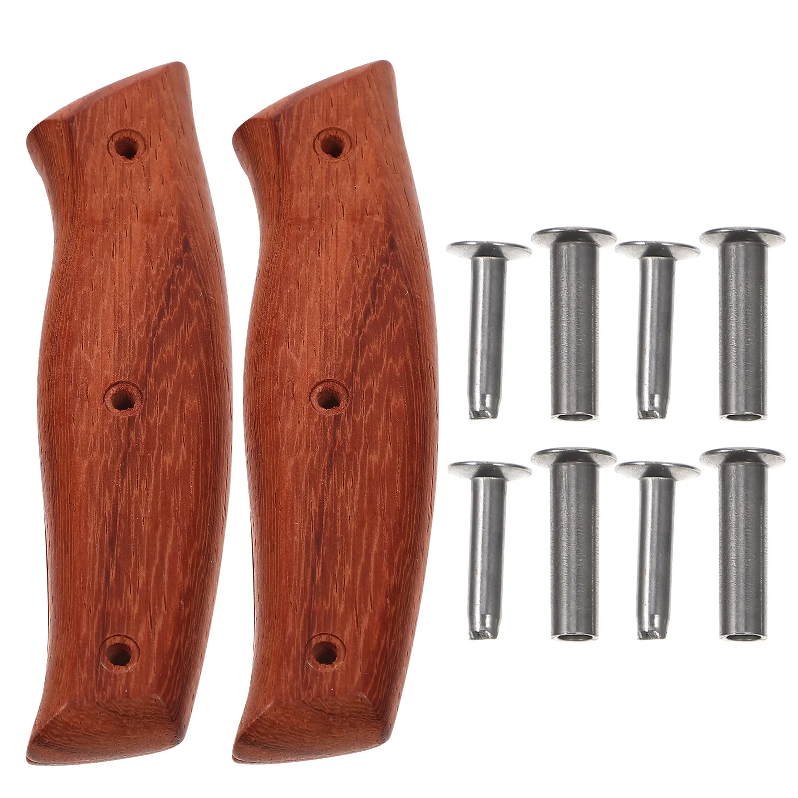 Kitchen Cutter Handle Replacement Premium Wood Iron Material Non-Slip Grip for Chopping Vegetable Cutter Home Use