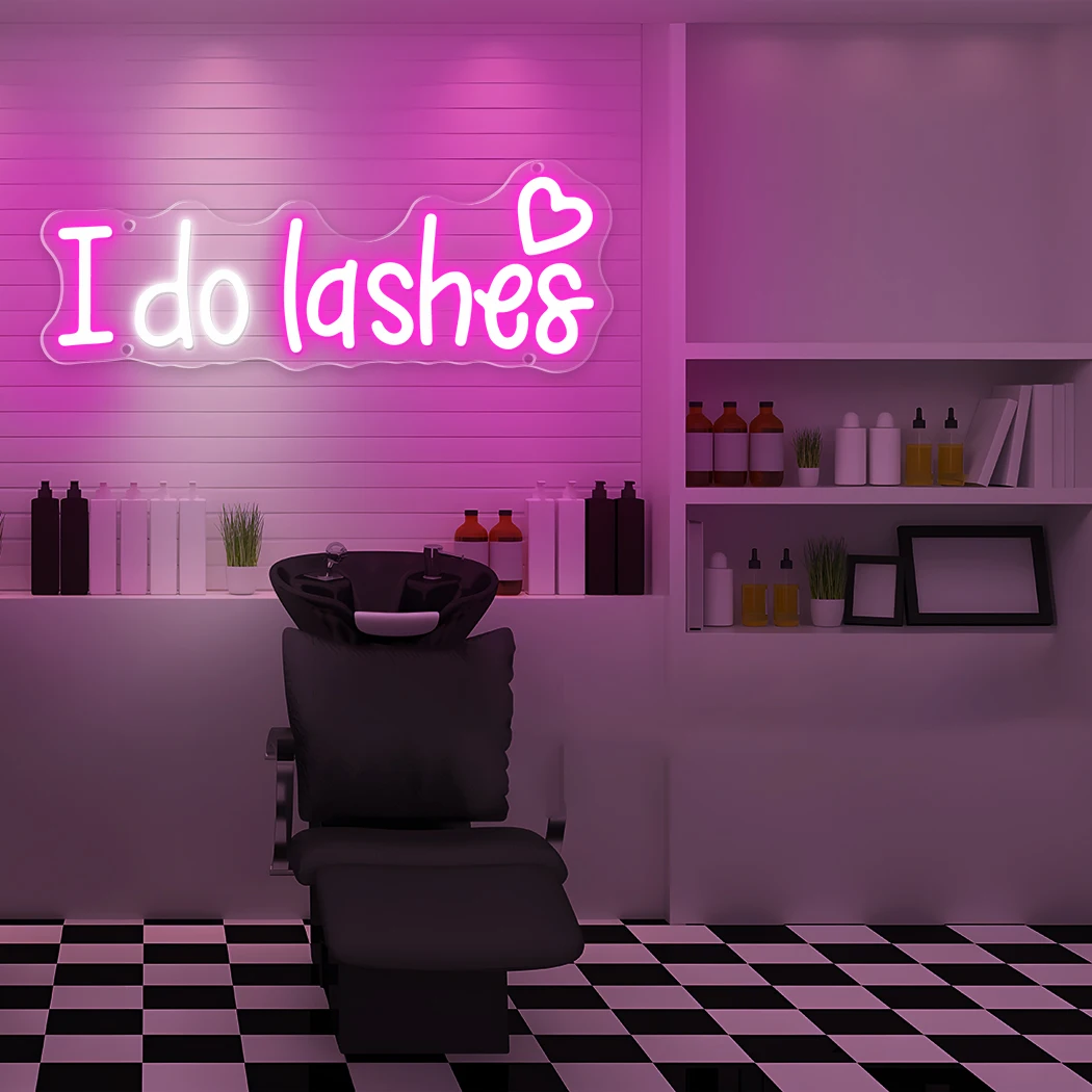 

I do Lashes Neon Sign LED Signboard For Lash Room Beauty Salon Dressing Room luminous business signs Room Wall Decoration Lights