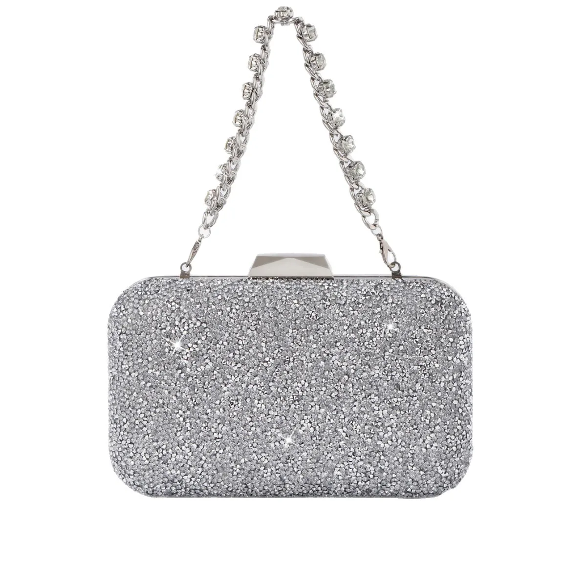 Dinner Diamond Chain Sequined Clutch Bag Trendy Fashion One Shoulder Diagonal Span Chain Versatile Evening Women's Woman Handbag