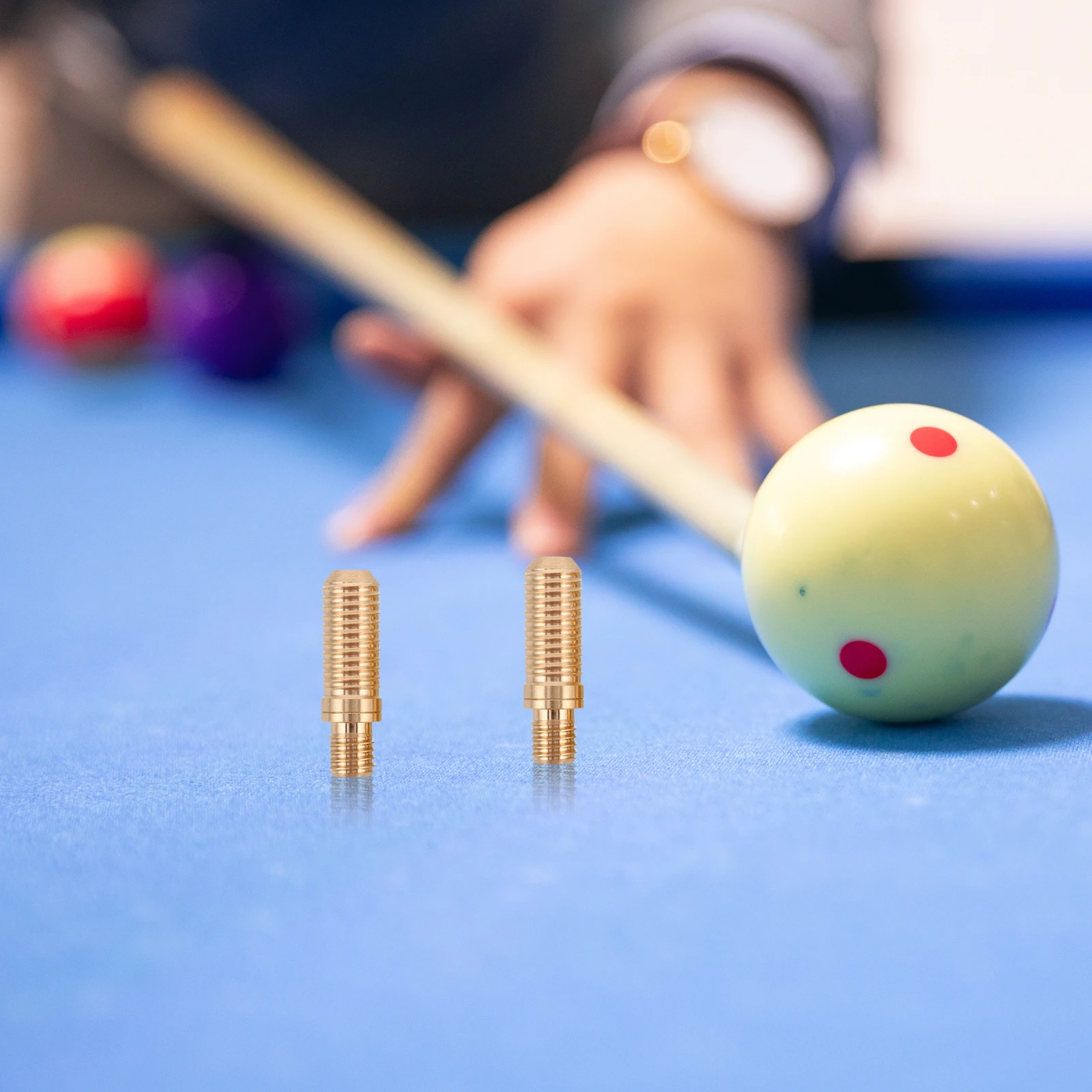 

4pcs Copper Billiard Cue Screws Durable Easy Installation Pool Stick Replacement Tips Repair Kit for Cues Enhanced Game