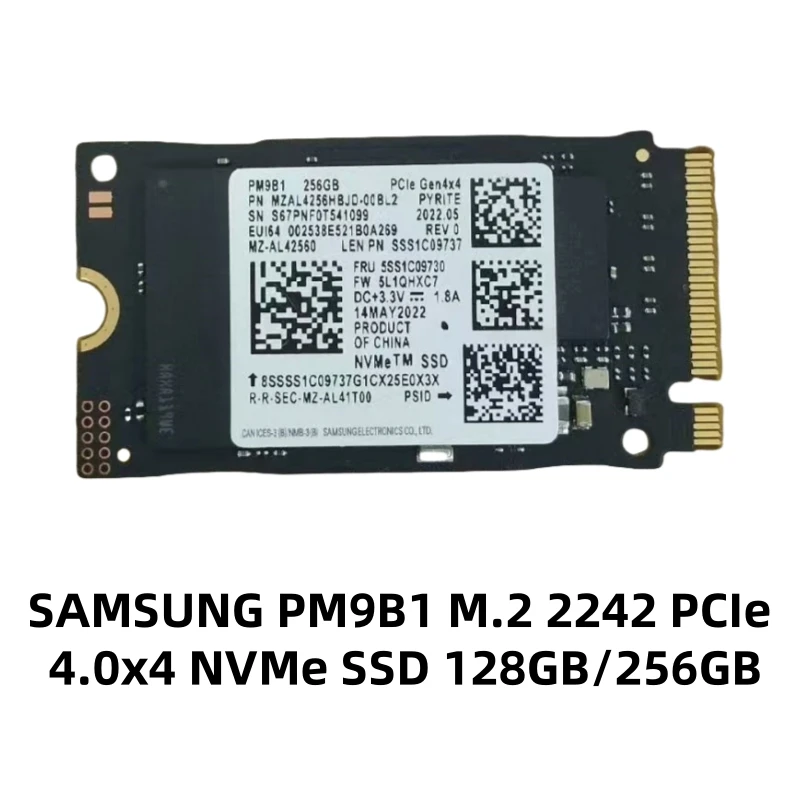 Samsung PCIe M.2 2230/2242 NVMe SSD PM9B1/BM9C1/PM991A 128GB 256GB