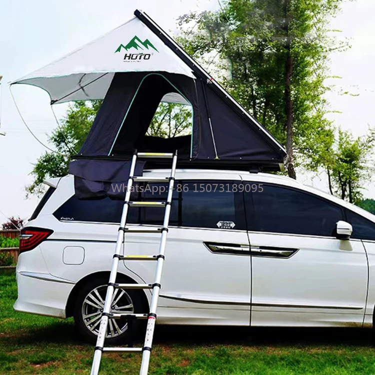 

Waterproof Aluminium Triangle Clamshell Shell SUV Car Camping Equipment Automatic Hard Shell Cover Roof Top Tent