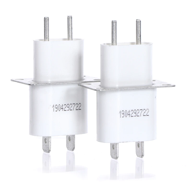 2 pcs Microwave Oven Magnetron Tube with Through-Core Capacitor Pin Sockets Electronic Converter for Home Appliance Repair