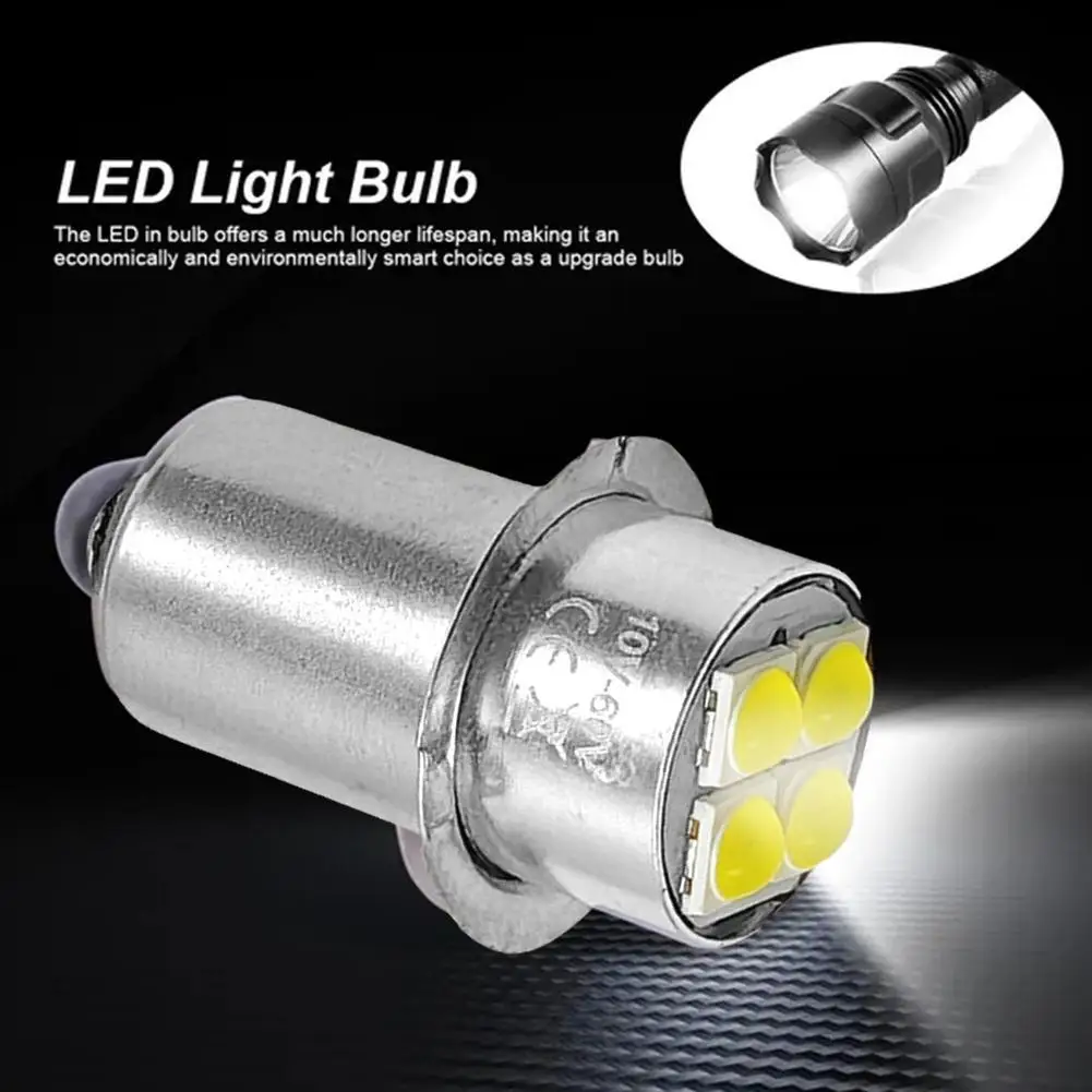 Lámpara indicadora de bombilla LED de alto brillo P13.5s, Mini luz blanca de repuesto para linterna, lámpara de trabajo para bicicleta, disipación de calor